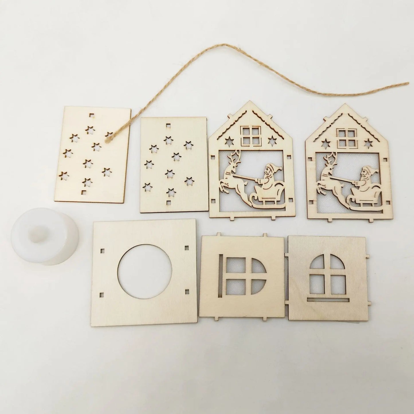 New Holiday Wooden Decorations for Christmas Houses, Wooden Cabin Ornaments, Handmade Wooden Crafts, Christmas Ornaments