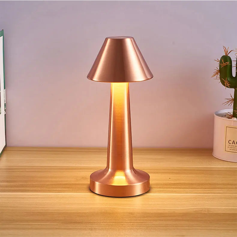 LED Table Lamp Retro Bar Coffee Table Lamp Rechargeable Touch Sensor Wireless Night Light Restaurant Living Room Decor Light