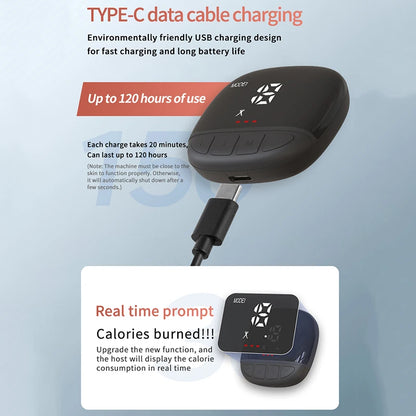 Smart EMS muscle stimulator; home muscle exercise massager; fat burning fitness device