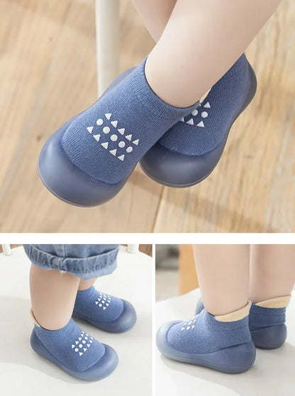 Summer New Combed Cotton Anti slip and Breathable Children's Soft Sole Shoes Baby Walking Shoes Mesh Faced Baby Floor Socks