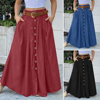 ZANZEA Cargo Skirts Elegant Women Evangelical Faldas  Mujer Office Lady High Waist Saias Summer 2025 Casual Buttons Up Jupes
