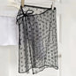 INS Blogger Lace Layered Gauze Skirt Y2k Streetwear Apron Wrap Skirt Lace Up Matching Pants Spicy Girl Stacked Y2k Wrap Skirt