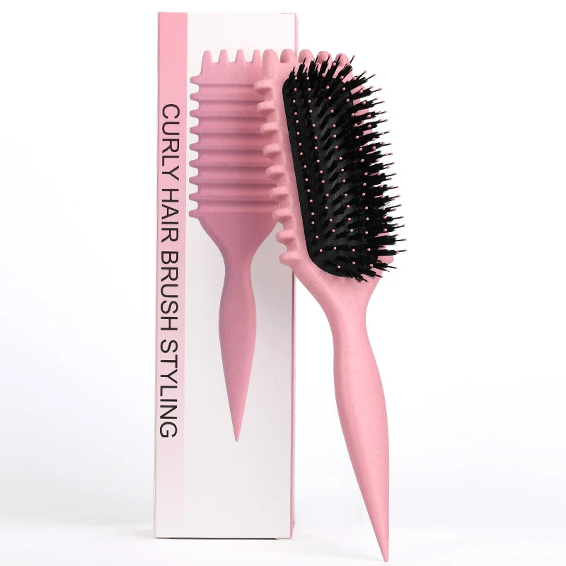 Salon Styling Curly Hair Styling Brush Curl Hair Brush for Combing and Shaping Men's and Women's Curls Reduce Pulling Tools
