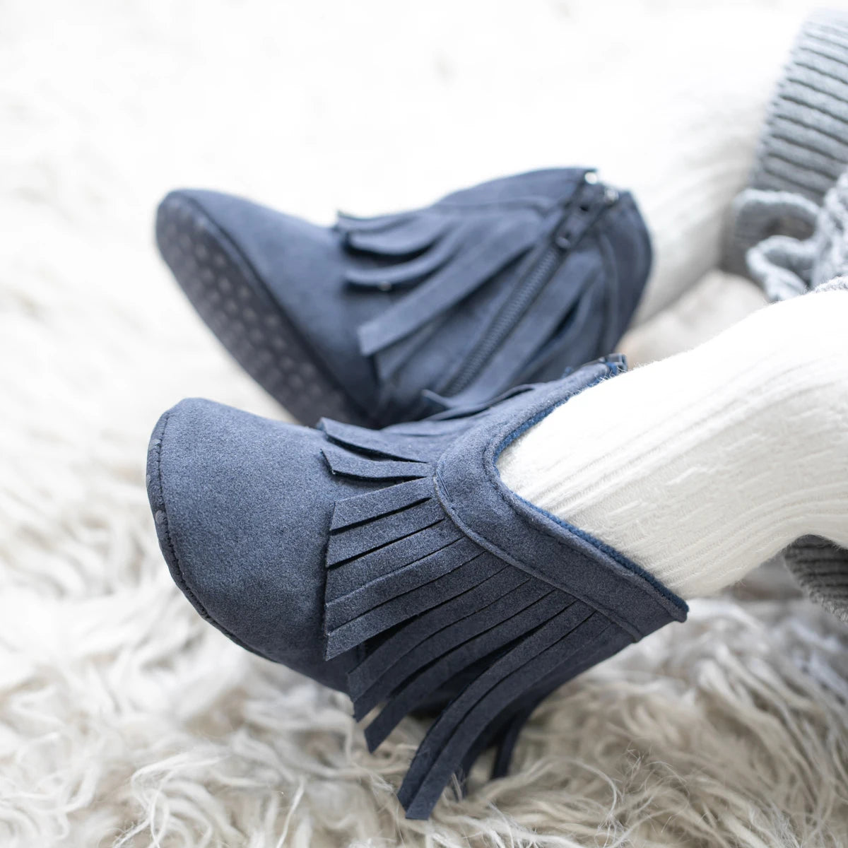 KIDSUN Baby Booties Girl Boy Pre walker Solid Infant Toddler First Walkers Soft Sole Anti-slip Boots Newborn Moccasin