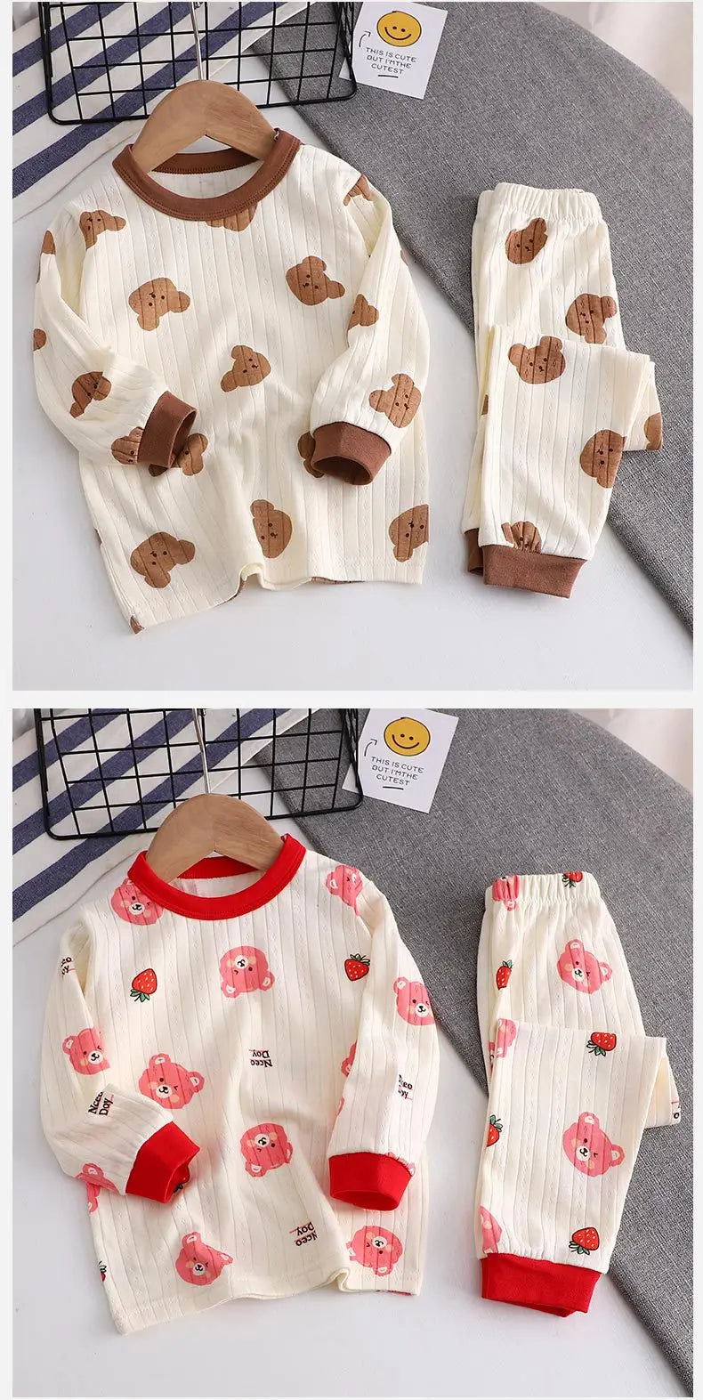 Autumn Longuewear Baby Set Underwear Clothes Pajamas 2pcs Soft Fabric 5-day Shpping Baby Clothes Sleepwear Outfit