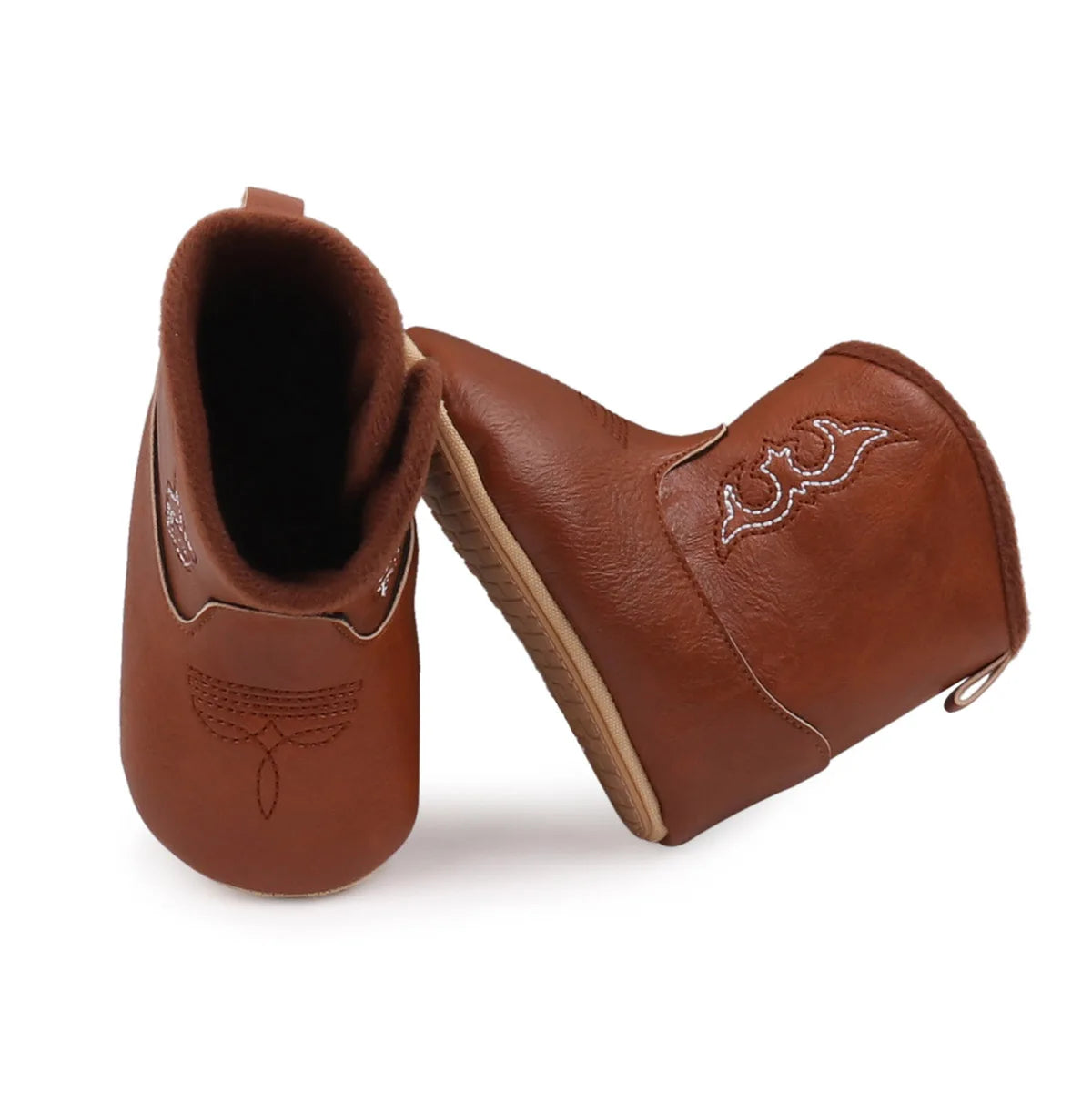 Baby Boots Made Of Soft PU and High-quality Cotton 2026 New Autumn and Winter Short Boots With Rubber Soles and Anti Slip Baby