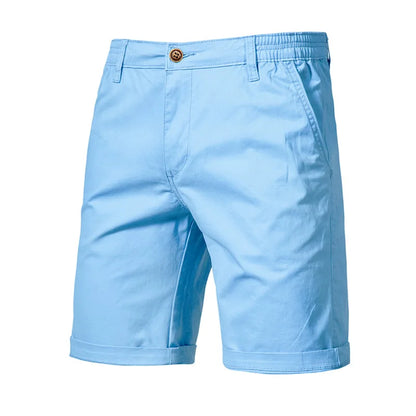2026 Men Shorts Summer Cotton Middle Waist Male  Casual Business Men Shorts Printed Beach Stretch Chino Classic Fit Short Homme
