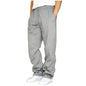 Black Plain Sweatpants Straight Leisure Workout Trousers Bottoms Baggy Men's Autumn Winter Trousers Sportswear Pantalone's
