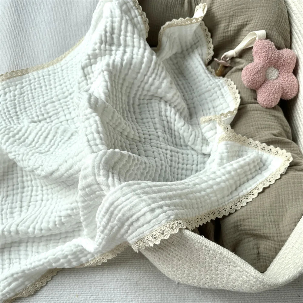 Baby Blanket Newborn 6 Layers Muslin Swaddle Wrap Soft Toddler Kids Bath Towel Infant Baby Crib Stroller Receiving Blankets