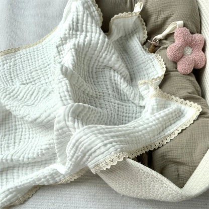 Baby Blanket Newborn 6 Layers Muslin Swaddle Wrap Soft Toddler Kids Bath Towel Infant Baby Crib Stroller Receiving Blankets