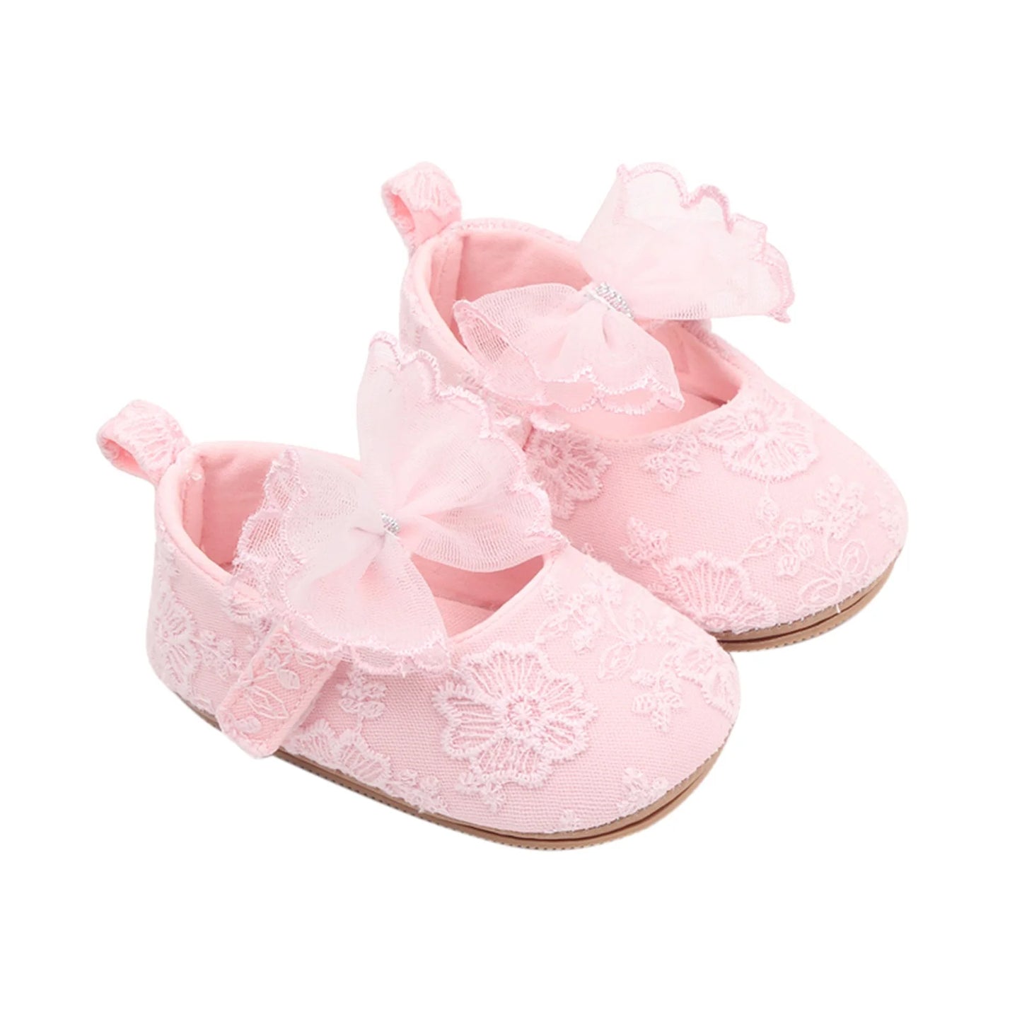 Toddler Baby Girls Sweet Princess Shoes Soft Bow knit Flower Non-slip Bottom First Walker Shoes Toddler Babies Crib Shoes