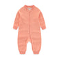 Newborn Baby 2-way Zipper Romper Cotton One-piece suit 0-24 Months Long Sleeve Newborn Baby Pajamas Comfortable Breathable