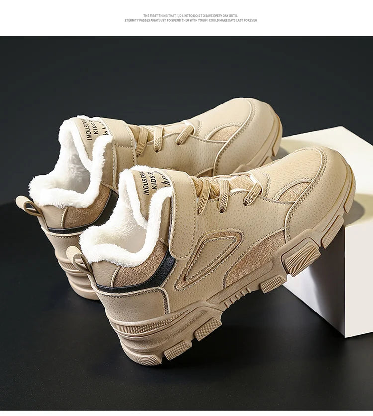 Boots For Kids Girls Boys Children's Winter Tooling Cotton Boot Casual Kids Shoe Trendy All-match Hard-wearing Fashion Anti-wear