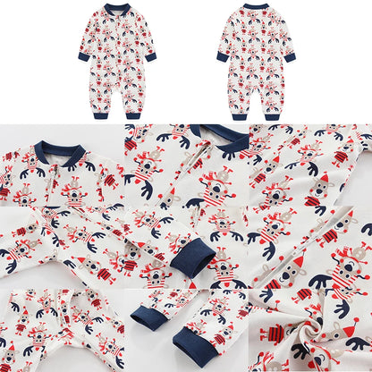 Newborn Baby 2-way Zipper Romper Cotton One-piece suit 0-24 Months Long Sleeve Newborn Baby Pajamas Comfortable Breathable