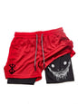 Berserk- Men's 2 in 1 Sports Shorts, Quick Dry Running Shorts, Gym & Fitness Training, Double Layer