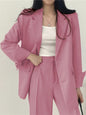 Korean Fashion Spring Women's Suits Casual Top Trousers 2 Piece Sets Women's Outfits Coats Slim Fit Blazers for Women Clothing