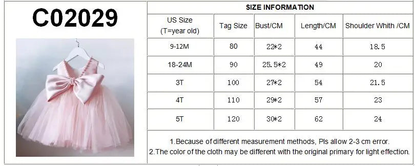 Toddler Baby Girls Dress Bow Baptism Dress for Girls 1 Yrs Birthday Party Wedding Beading Dress Formal Occasion Tutu Fluffy Gown