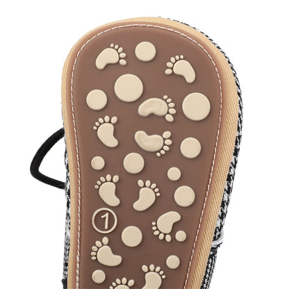 Newborn Baby Girls Winter Boots Solid Color/Houndstooth Print Ankle Boots Warm Baby Walking Shoes for Toddler Infant