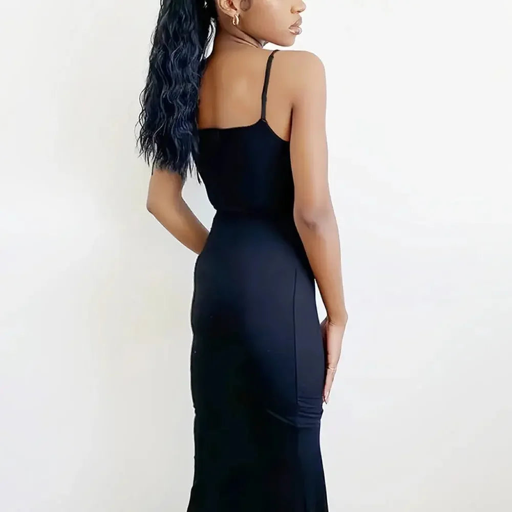 Women's Casual Lounge Slip Long Dress Sexy Sleeveless Backless Bodycon Maxi Dresses Summer Slim Elegant Sexy Outfits Ladies