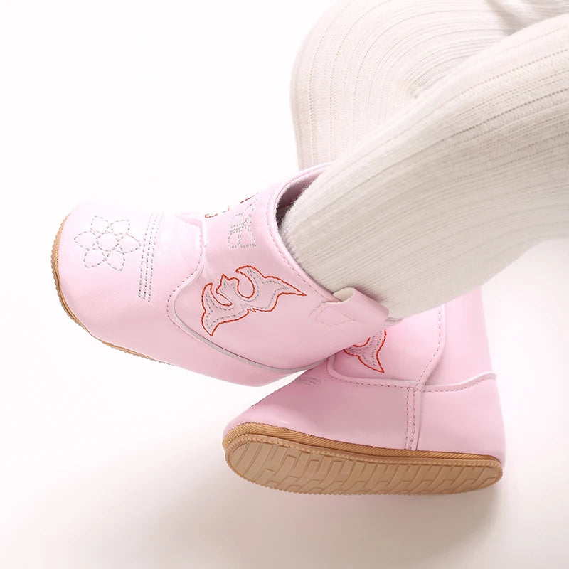 Baby Boots Made Of Soft PU and High-quality Cotton 2026 New Autumn and Winter Short Boots With Rubber Soles and Anti Slip Baby