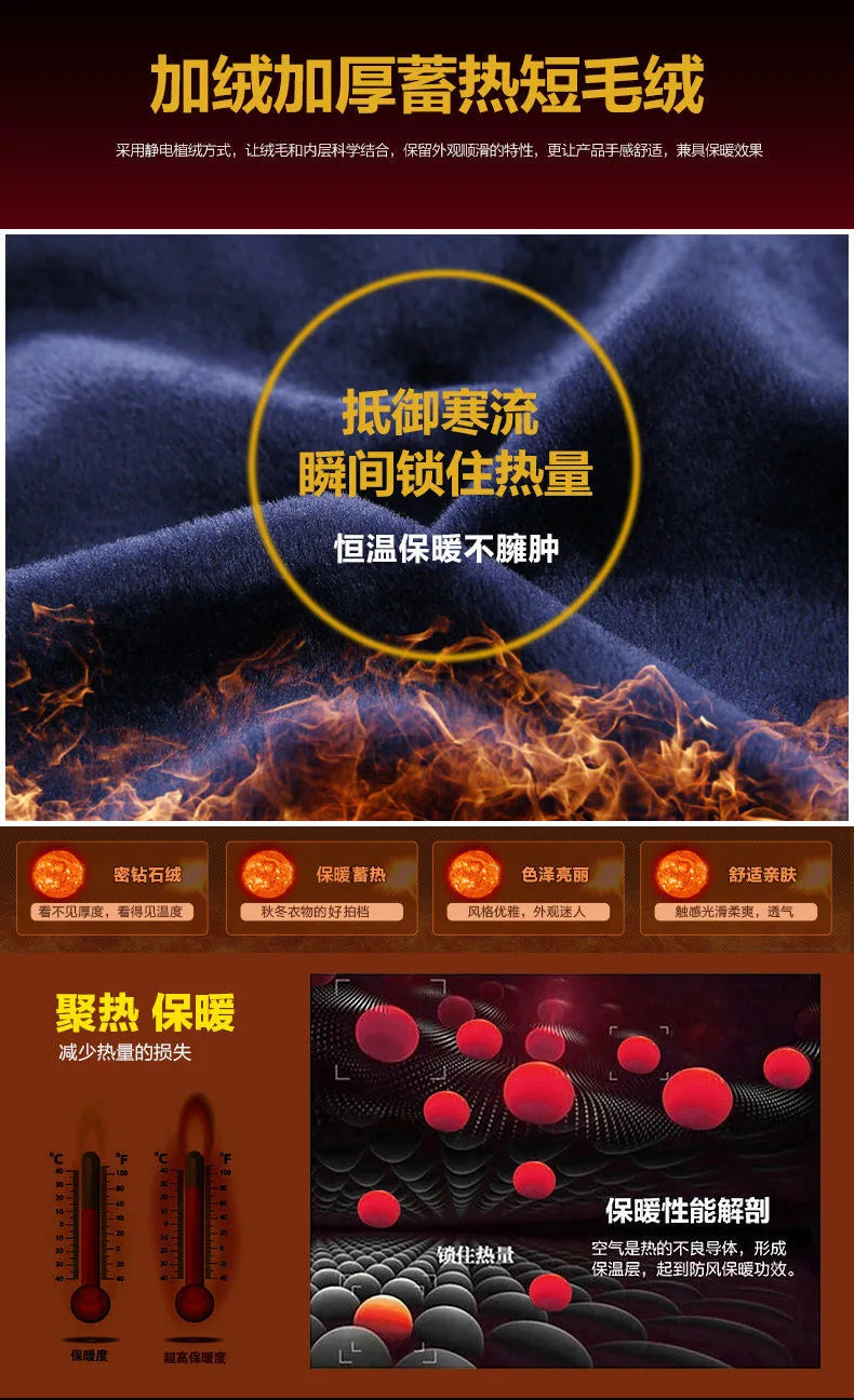 2025 Men's Autumn Winter Casual Fleece Plaid Shirt Fashion Soft Warm Turn Down Collar Long Sleeve Shirt Male High-Quality Tops