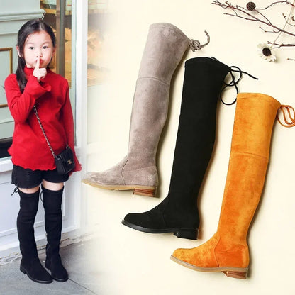 Children Over Knee Boots Girl Shoes Knee Fashion Children Boots 2025 Autumn And Winter Princess Girls Boots