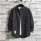 Spring New Korean Style Plaid Shirts Men's Handsome Long-sleeved Loose Casual All-matching Shirt Coats 2026 Trend Men's Clothing