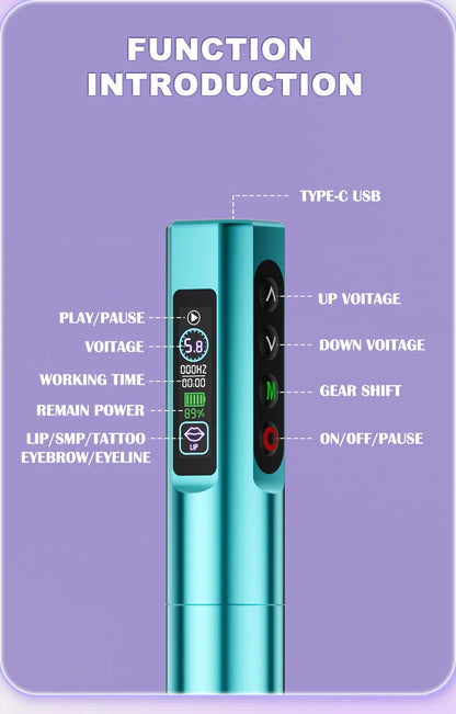 Ybeauty wireless battery embroidery machine set, integrated contact lens and eyebrow tattooing machine, cross-border source