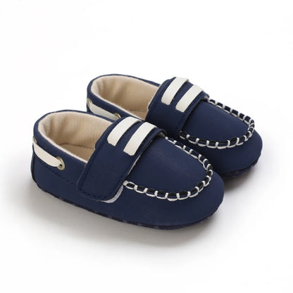Lucky Blue Newborn Infant Toddler Boy Girl Casual Breathable Soft Cloth Bottom  Anti-slip PU Leather First Walkers Canvas Shoes