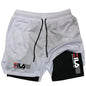 2026 New Men's Running Fitness Shorts 2 in 1 Double Layer Sports Shorts Sportswear Gym Fitness Shorts Training Jogging Pants Men