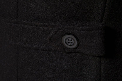 Spring Long Woolen Coats Men Fashion Double Breasted Trench Coats Autumn Turn Down Collar Slim Fit Windbreaker Male Outwear