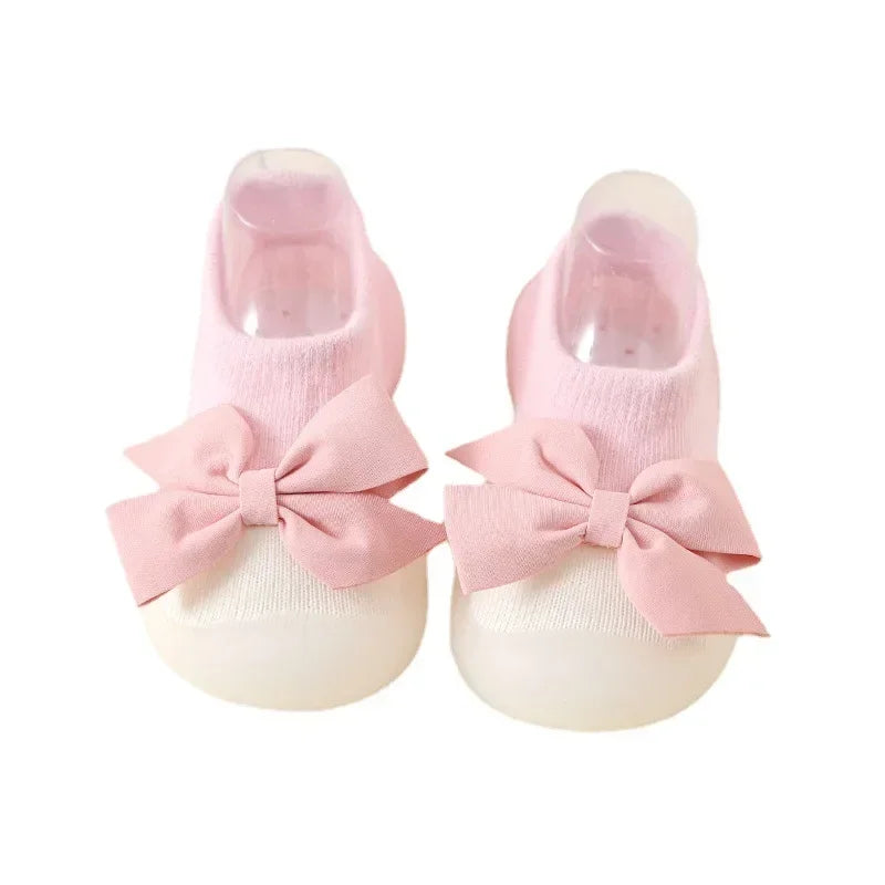 Spring and Summer New Fashion Bowknot Children's Indoor Shoes Cute Princess Style Baby Socks Shoes Baby Walking Shoes