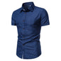 Summer Shirt for Men Daily Casual White Shirts Short Sleeve Button Down Slim Fit Male Social Blouse XL