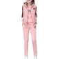 3Pcs/Set Simple Waistcoat Hoodie Pants Patchwork Color Women Tracksuit Multi Pockets Cold Resistant