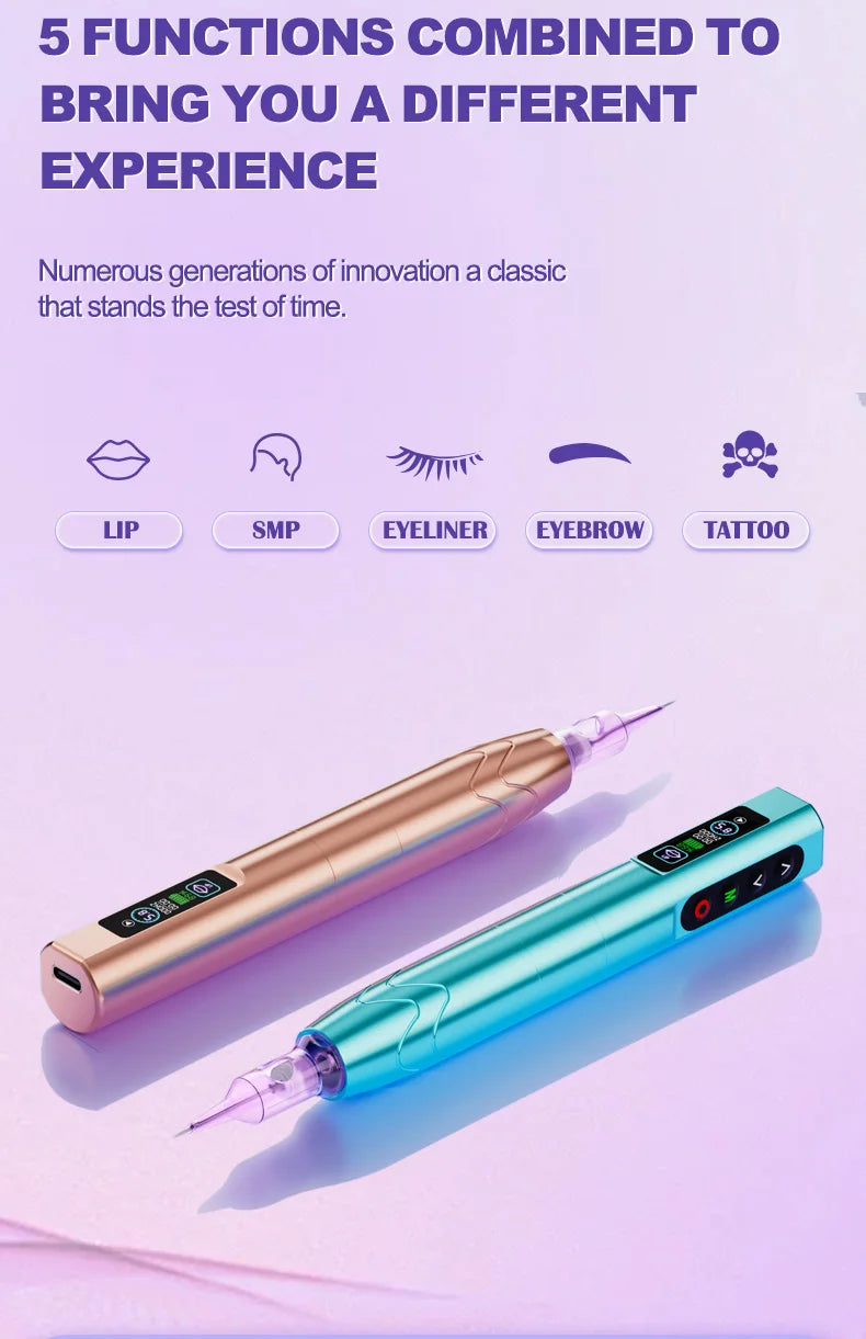 Beauty wireless battery embroidery machine set, integrated contact lens and eyebrow tattooing machine, cross-border source