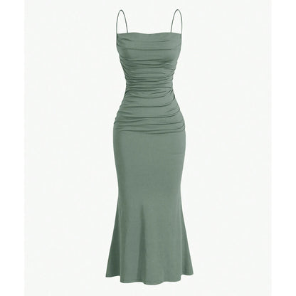 Mia Muse All Seasons Women's Dresses Elegant Party Fitting Slim Spaghetti Strap Mermaid Hem Maxi Fashion Party Dresses