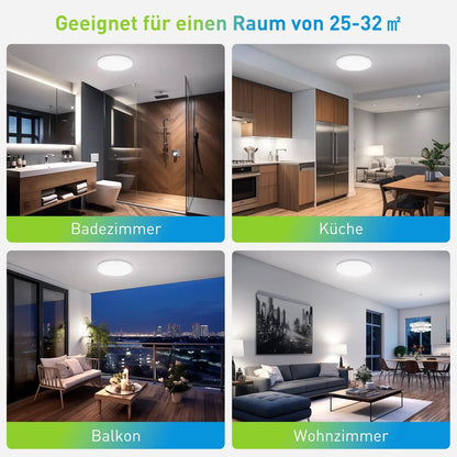 Round LED Ceiling Light Modern Home Decorative Ceiling Lighting Fixture 18/24/36/48W Living Room Bedroom Indoor Kitchen Lighting