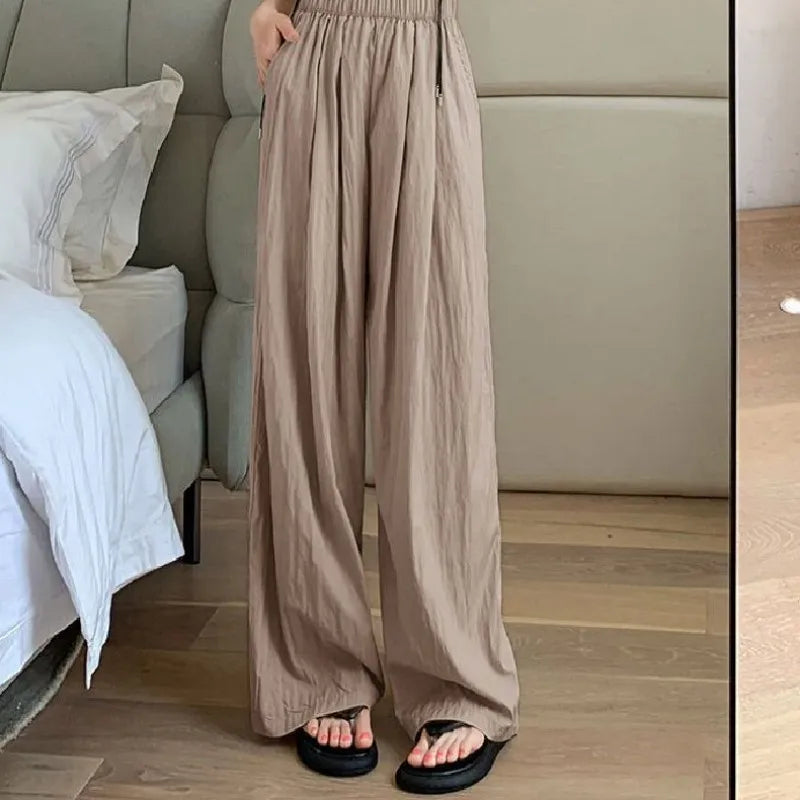 2026 Summer New Fashion Tracksuit Matching Set Women's Elegant White Sunscreen Shirt+ Vest+ Casual Wide Leg Pants 3-Piece Suit