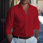 2026 Men's Shirts Formal Shirts Light Blue Black White Long Sleeves F Lapel Spring Autumn Business Casual Clothing Oversized 6XL