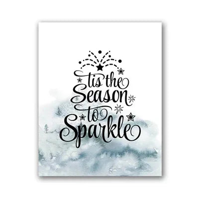 Holiday Décor Christmas Theme Posters Prints Nordic Wall Art Canvas Painting Pictures Home Room Decor Christmas Gifts