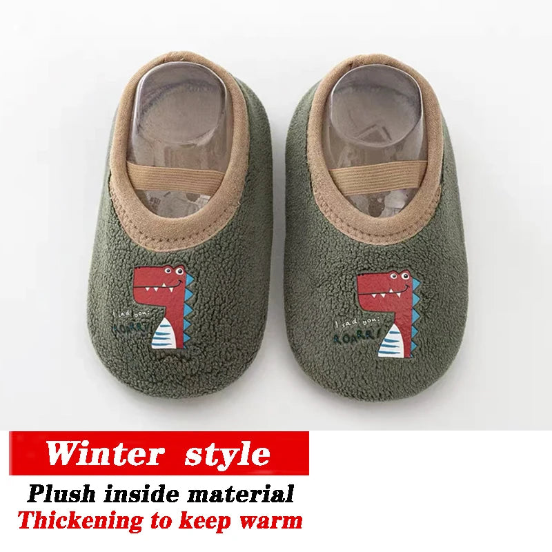 Baby Non-slip Socks Children Indoor Warm Floor Shoes Boys and Girls Toddler Shoes Amusement Park Kindergarten Non-slip