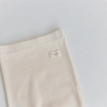 Spring Autumn Toddler Solid Bind Foot Pantyhose Boy Infant Simple Patch Leggings Girl Baby Cotton Home wear Pants Kid Trousers