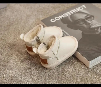 Children's Winter Snowy Boots Girls' Versatile Warm  Boys' Cotton Shoes Size 17-30