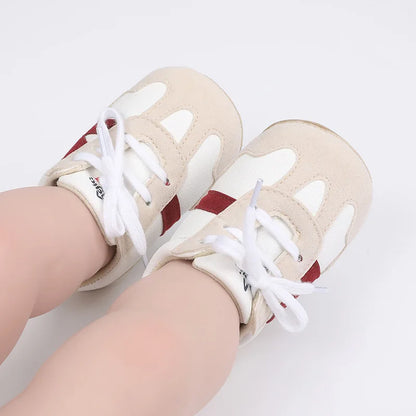 Newborn Baby Sneakers Letter Patchwork Baby Casual Shoes Anti-slip Hundred Toddler Baby Boys Girls Shoes 0-18 Months