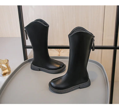 2025 NEW Girls Boots Fashion Cute Autumn Winter Casual Walking Shoes 4 To 12 Years Waterproof Comfortable Girl Ankle Boots