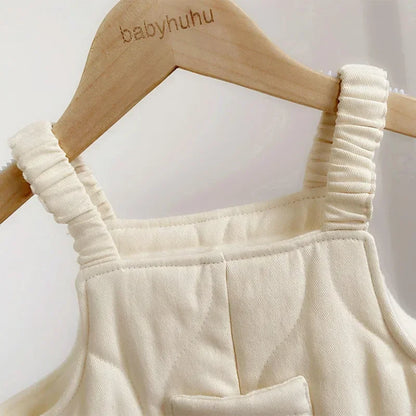 Baby Girl Clothes Bodysuit Kids Jumpsuit Winter Fall Children Baby Sleeveless Overalls 2022 Born Boy Open Shift Pants Outfit