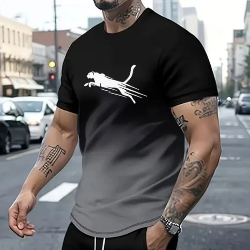 Animal T-Shirts For Men 3d Print T-Shirt Men's Sports T-Shirt Street Fashion Short Sleeve Tee Shirts Loose Oversized Men Clothing