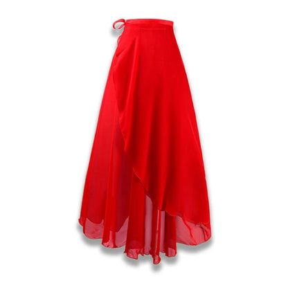 Women Wrap Dance Skirt Girls Long Dance Skirt Ballet Wrap Skirt Dance Skate Over Scarf Skirt Dancewear