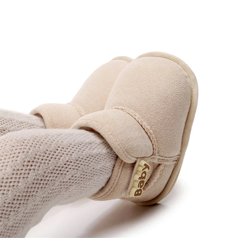 Suefunskry Baby Girls Boys Ankle Boots Non-slip Newborn Winter Snow Shoes Warm Flats Casual Walking Shoes for Toddler Infant