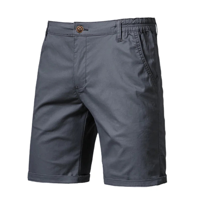 2026 Men Shorts Summer Cotton Middle Waist Male  Casual Business Men Shorts Printed Beach Stretch Chino Classic Fit Short Homme